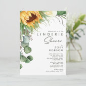 Vet land Zonnebloem | Lingerie Shower Kaart (Staand voorkant)