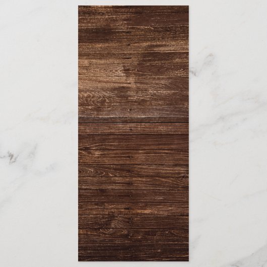 Vet land Zonnebloem | Menu Hout Weddenschap (Achterkant)