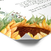 Vet land Zonnebloem | Poster voor losse ceremonie (Hoek)