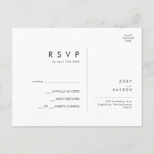 Vet land Zonnebloem | RSVP over het houtwuwnen Briefkaart (Achterkant)