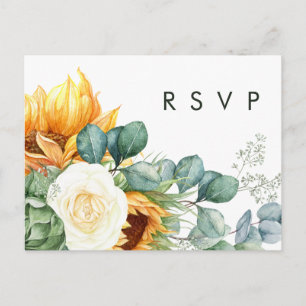 Vet land Zonnebloem   Song Request RSVP Card Briefkaart
