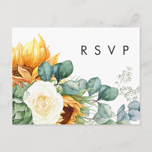 Vet land Zonnebloem | Song Request RSVP Card Briefkaart (Voorkant)