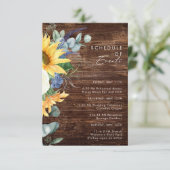 Vet land Zonnebloem | Tijdschema hout Informatiekaartje (Staand voorkant)