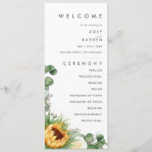 Vet land Zonnebloem | Weddenschap-programma Programmakaart (Voorkant)