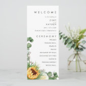 Vet land Zonnebloem | Weddenschap-programma Programmakaart (Staand voorkant)