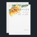 Vet land Zonnebloem | Weddenschapskaart Advieskaart<br><div class="desc">Deze vette zonnebloem | De huwelijksadvieskaart is perfect voor je gewone boho zomertuin. Het ontwerp is voorzien van een bouquet van waterverf gele gouden en rustige oranje zonnebloemen, elegante moderne groene eucalyptusgroen en een wit ivoor roos. Het ontwerp is ideaal voor een casual bruiloft met kledingstukken voor buitenshuis. Neem contact...</div>