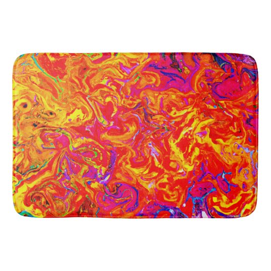 Vet Lava kleuren abstract ontwerp Badmat (Voorkant)