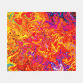 Vet Lava kleuren abstract ontwerp Fleece Deken (Voorkant (Horizontaal))