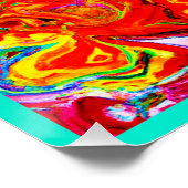 Vet Lava kleuren abstract ontwerp Perfect Poster (Hoek)