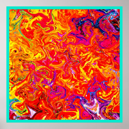 Vet Lava kleuren abstract ontwerp Poster (Voorkant)