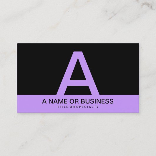 vet LAVENDER-monogram Visitekaartje (Voorkant)