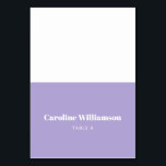 Vet lavender Paars Typografie Aangepaste tabel Kaart<br><div class="desc">Vet lavender Paars Typografie Aangepaste tafelkaart</div>
