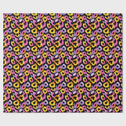 Vet Leopard Patroon Retro Glam y2k Dierenprint Cadeaupapier (Vlak)