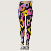 Vet Leopard Patroon Retro Glam y2k Stijlvol Leggings (Voorkant)