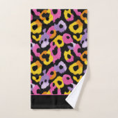 Vet Leopard Print Retro Glam y2k Monogrammed Naam Bad Handdoek (Handdoek)