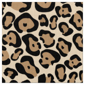Vet Leopard Print stof bruin en zwart (Close Up)