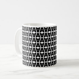 Vet letter A patroon alfabet Koffiemok