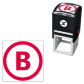 Vet  Letter met Cirkel Lijst Border Zelfinktende Stempel (In situ)