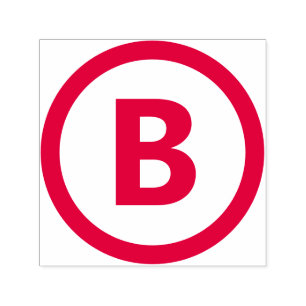 Vet  Letter met Cirkel Lijst Border Zelfinktende Stempel