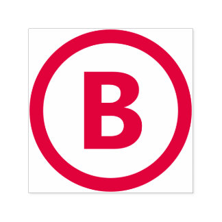 Vet Letter met Cirkel Lijst Border Zelfinktende Stempel