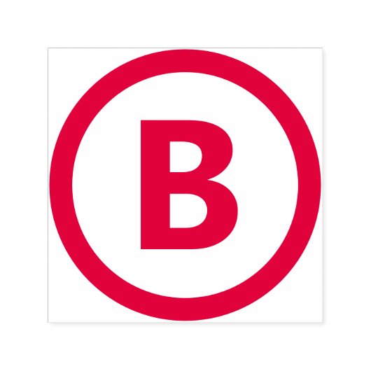 Vet Letter met Cirkel Lijst Border Zelfinktende Stempel (Design)