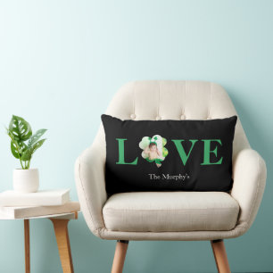 Vet lettertype Liefde Foto Shamrock St. Patrick's  Kussen