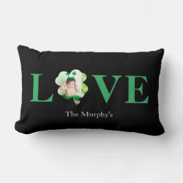 Vet lettertype Liefde Foto Shamrock St. Patrick's  Kussen