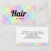 Vet lettertype Trendy Pastel Rainbow Pset Hairdres Visitekaartje (Voorkant / Achterkant)
