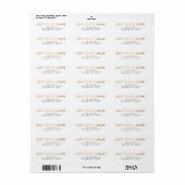 Vet lettertype vakantieadreslabel etiket (Full Sheet)