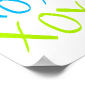 Vet lettertype XOXO Poster (Hoek)
