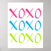 Vet lettertype XOXO Poster (Voorkant)