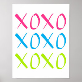 Vet lettertype XOXO Poster