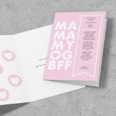 Vet Leuk Bewerkbaar Ticket Tekst Roze Moederdag Kaart