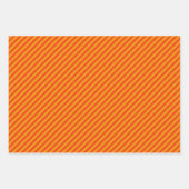 Vet Leuk Eenvoudig Sinaasappel Fine Stripe Pattern Inpakpapier Vel (Voorkant 3)