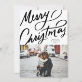 Vet Leuk Handschrift Vrolijk Kerstfeest Feestdagenkaart (Voorkant)