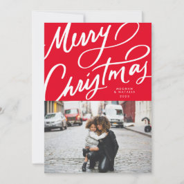Vet Leuk Handschrift Vrolijk Kerstfeest Feestdagenkaart