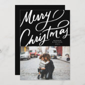 Vet Leuk Handschrift Vrolijk Kerstfeest Feestdagenkaart (Voorkant / Achterkant)