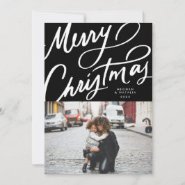 Vet Leuk Handschrift Vrolijk Kerstfeest Feestdagenkaart