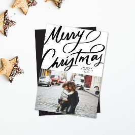 Vet Leuk Handschrift Vrolijk Kerstfeest Feestdagenkaart