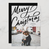 Vet Leuk Handschrift Vrolijk Kerstfeest Feestdagenkaart (Voorkant / Achterkant)