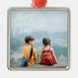 Vet Leuk Handschrift Vrolijk Kerstfeest Metalen Ornament