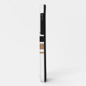 Vet Leuk Levendig Zwart Bruin Wit Racing Stripes Case-Mate iPhone Case (Achterkant/links)