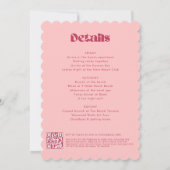 Vet Leuk Meisje Roze Magenta Bachelorette Weekend Kaart (Achterkant)