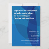 Vet Levendige Artsy Blauw Abstracte Moderne Huweli Kaart (Voorkant)