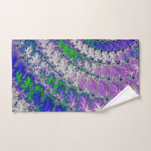 Vet Levendige Kleurrijke Funky Trippy Fractal Spir Bad Handdoek (Handdoek)
