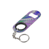 Vet Levendige Kleurrijke Funky Trippy Fractal Spir Mini Flessenopener (Achterkant Gekanteld)
