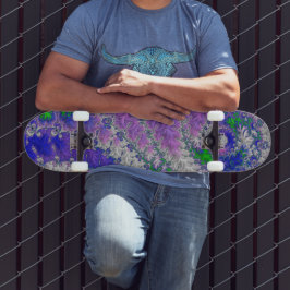 Vet Levendige Kleurrijke Funky Trippy Fractal Spir Persoonlijk Skateboard