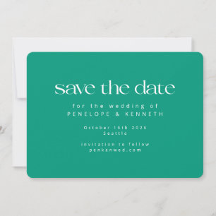Vet Levendige Spring Emerald Green Elegant Huwelij Save The Date