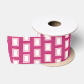 Vet lichtroze en witte Funky Retro Satijnen Lint (Spoel)