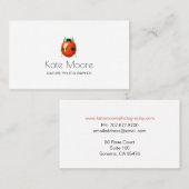 vet lieveheersbeestje visitekaartje (Voorkant / Achterkant)